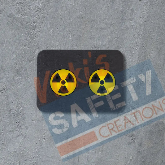 Stud Earrings - Radiation Symbol Rounds Earrings