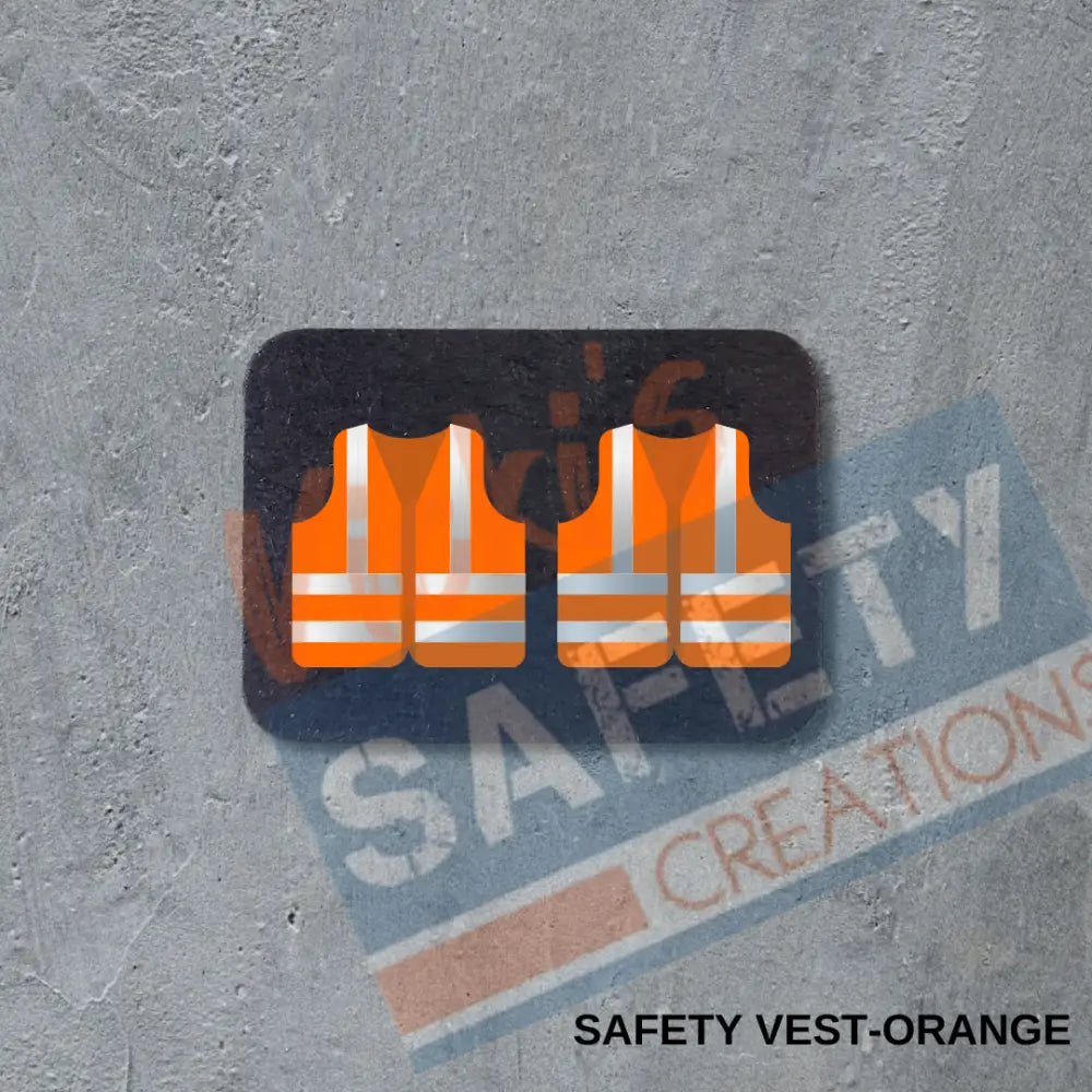 VSC Stud Earrings-Safety Vest-Orange