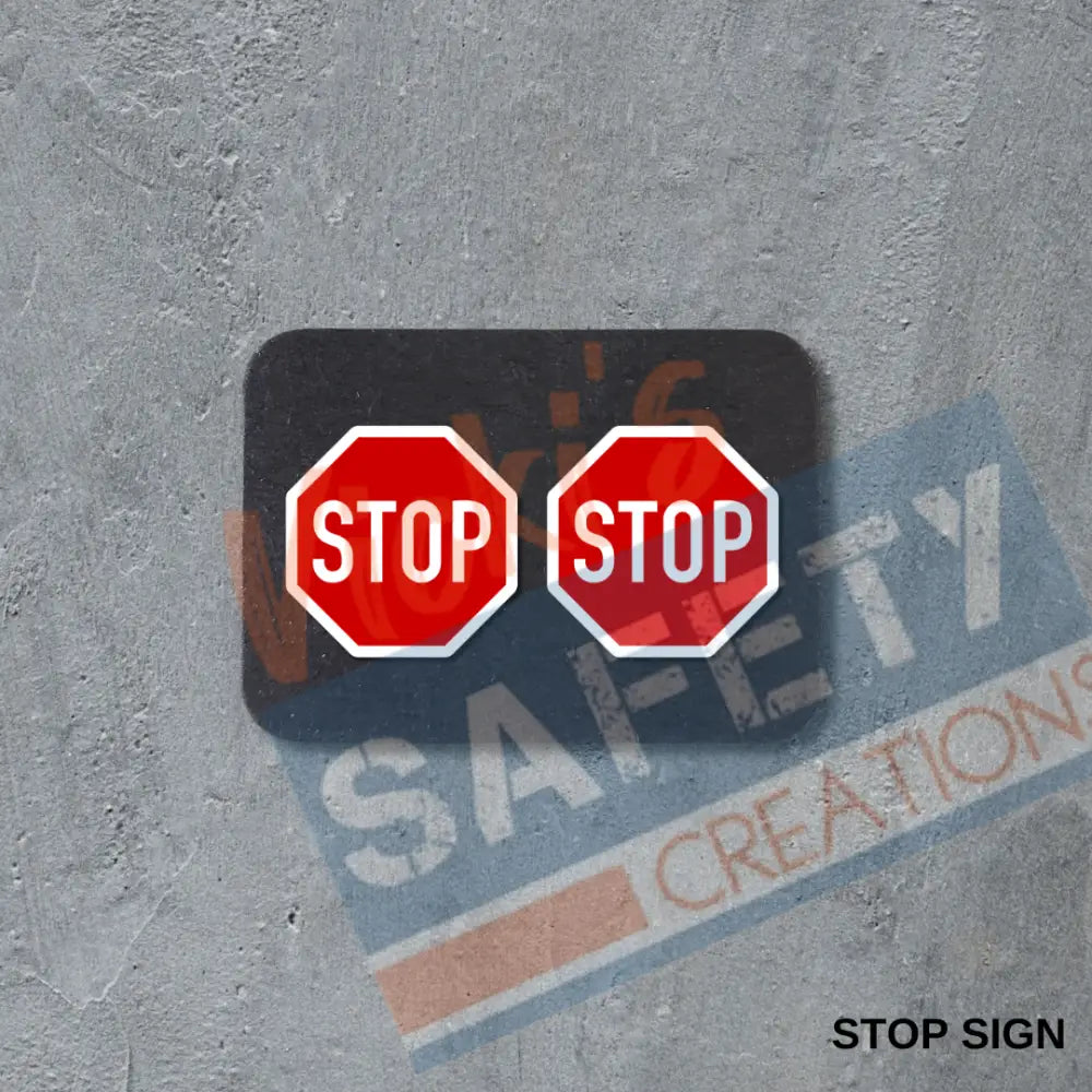 Stud Earrings - STOP Sign Earrings