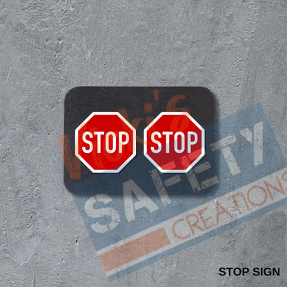 Stud Earrings - STOP Sign Earrings