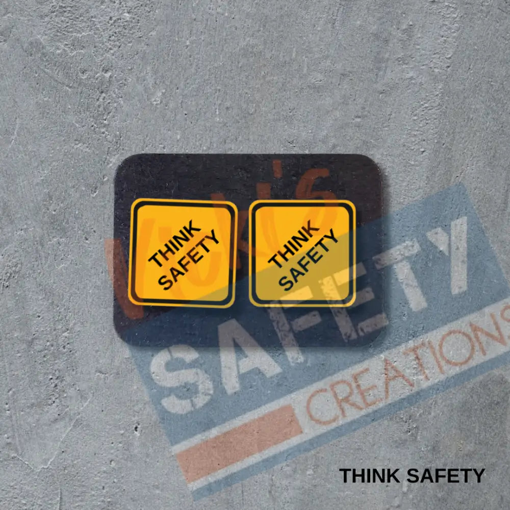 VSC Stud Earrings-THINK SAFETY Sign