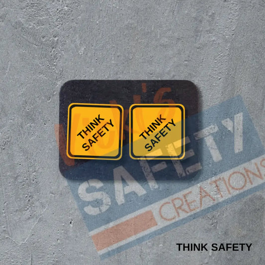 VSC Stud Earrings-THINK SAFETY Sign