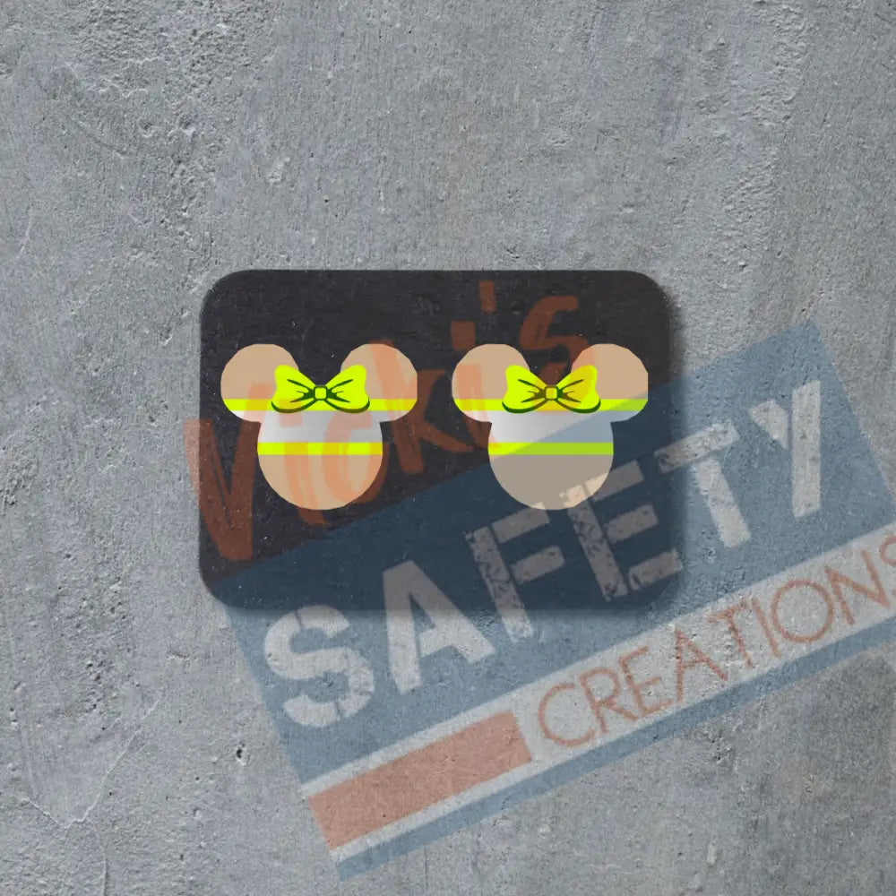 Stud Earrings - Turnout Gear mouse head Earrings