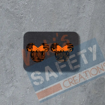 Stud Earrings - WARNING mouse head Earrings
