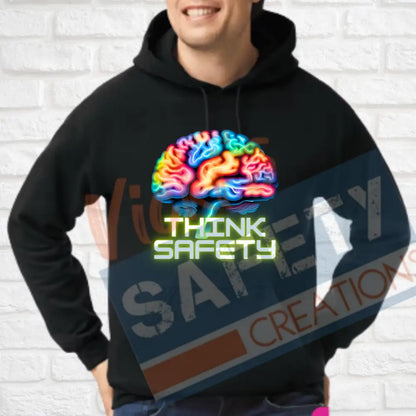 Think Safety (Adult Youth Toddler Infant Sizes) Hoodie / ADULT-Small Adult Clothing