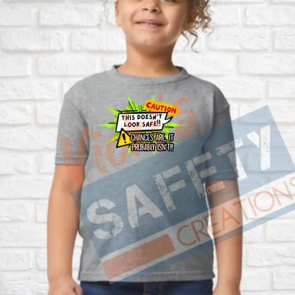 This doesn’t look safe...Tops (Adult Youth Toddler Infant Sizes) T-shirt/Onesie / TODDLER-2T Adult Clothing