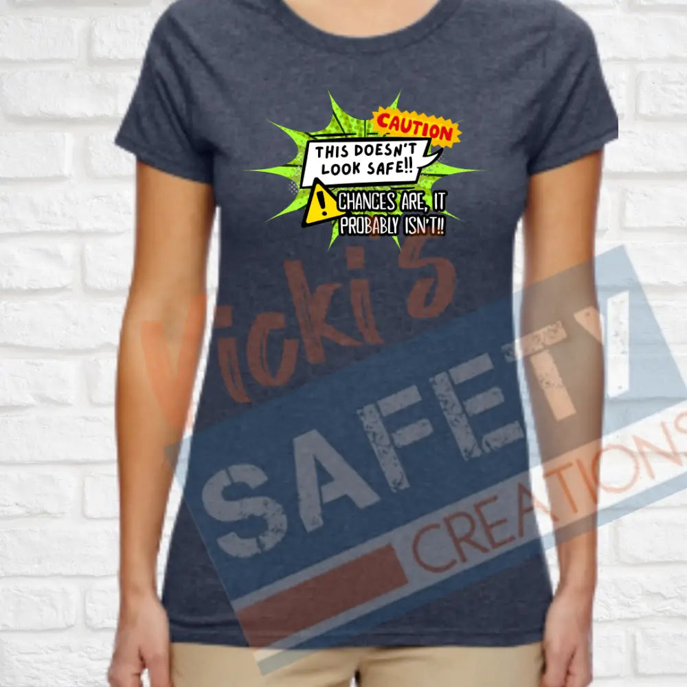 This doesn’t look safe...Tops (Adult Youth Toddler Infant Sizes) T-shirt/Onesie / LADIES-Small Adult Clothing