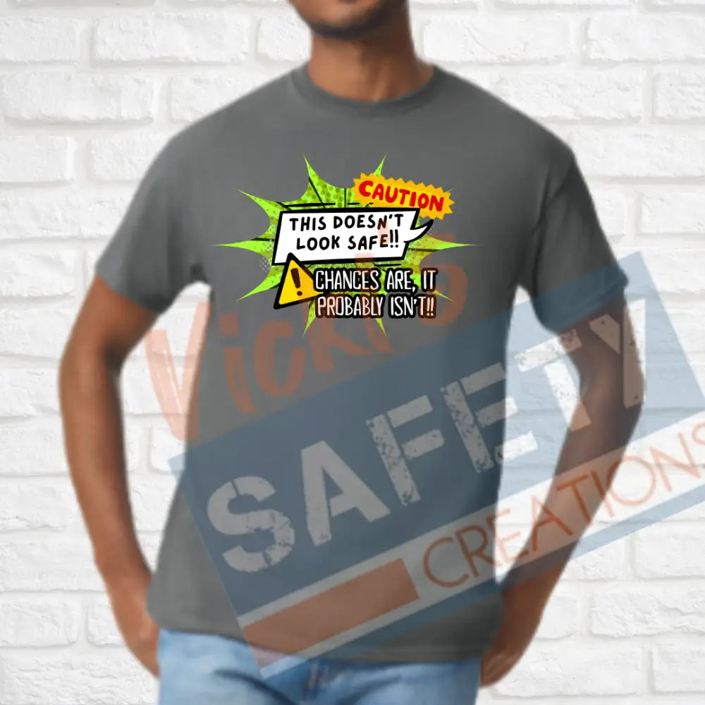 This doesn’t look safe...Tops (Adult Youth Toddler Infant Sizes) T-shirt/Onesie / ADULT-Small Adult Clothing