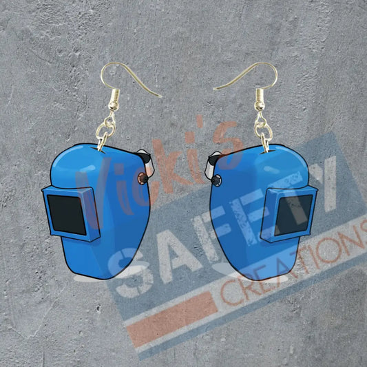 Welders Mask Dangles Earrings