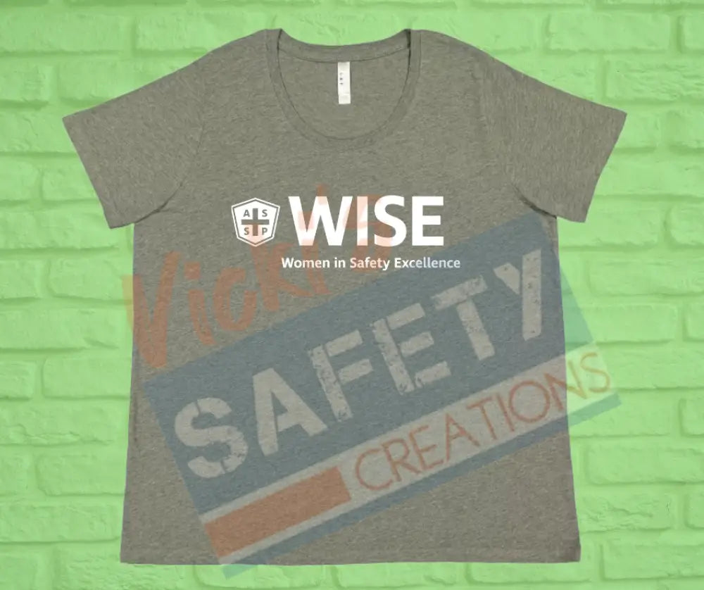 Women’s Curvy Fine Jersey T-Shirt (Crew or V-Neck)-WISE #1-(14-16) / Bamboo Blackout / Scoop Neck Adult Clothing