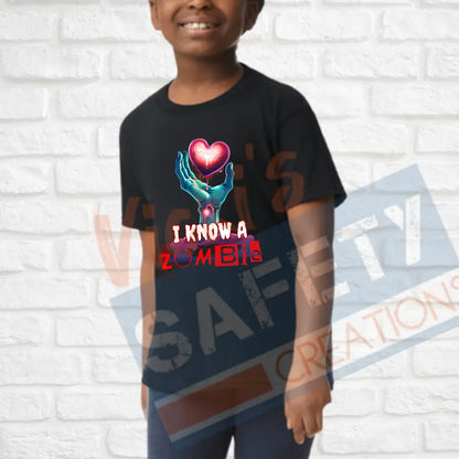 I am/I know a Zombie Tops (Adult Youth Toddler Infant Sizes) I AM A ZOMBIE / T-shirt/Onesie / YOUTH-Large Adult Clothing