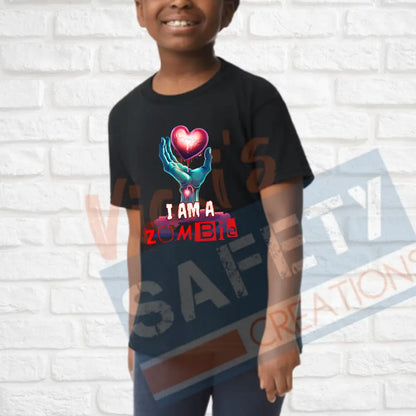 I am/I know a Zombie Tops (Adult Youth Toddler Infant Sizes) I AM A ZOMBIE / T-shirt/Onesie / YOUTH-XSmall Adult