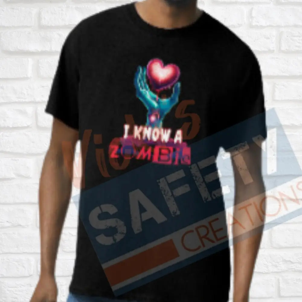 I am/I know a Zombie Tops (Adult Youth Toddler Infant Sizes) I KNOW A ZOMBIE / T-shirt/Onesie / ADULT-Small Adult
