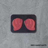 VSC Stud Earrings-Red Hard Hats