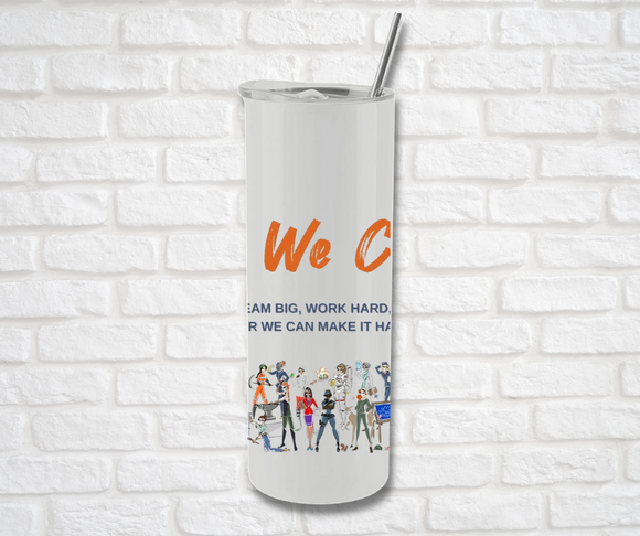 20oz. Stainless Steel Tumbler with Straw - Yes I Can Collection (Asst. Designs)
